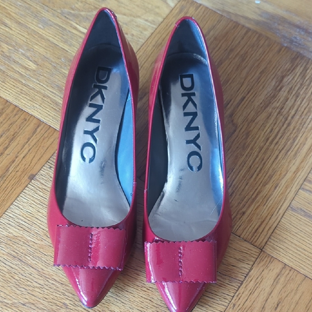 DKNYC Red Patent Leather Heels